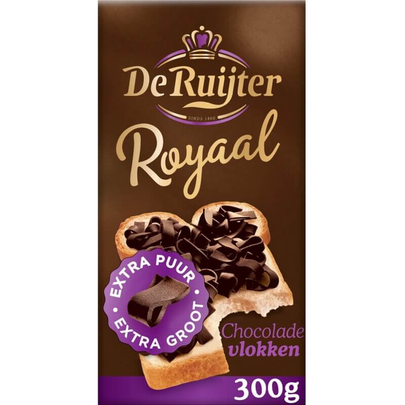 De Ruijter Royale Extra Dunkle Schokoladenflocken 390g