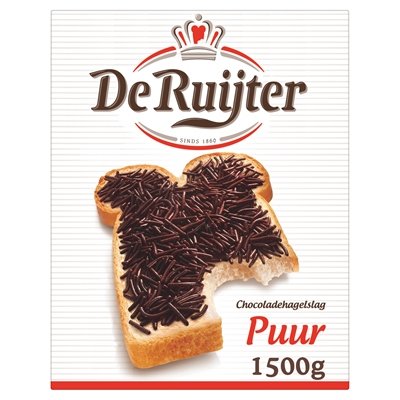 De Ruijter Hagelslag Schokoladen-Streusel Bitterschokolade 1,5kg - NiederlandeShop.de