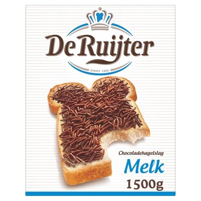 De Ruijter Hagelslag Schokoladen-Streusel Vollmilch 1,5kg - NiederlandeShop.de