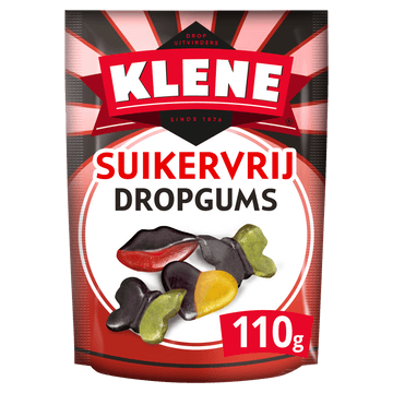 Klene Dropgums Zuckerfreie Süße Lakritze 110g