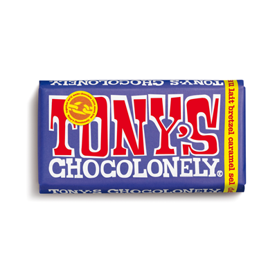 Tony's Chocolonely Dunkle Milch 42% Brezel Toffee Schokoladenriegel 180g