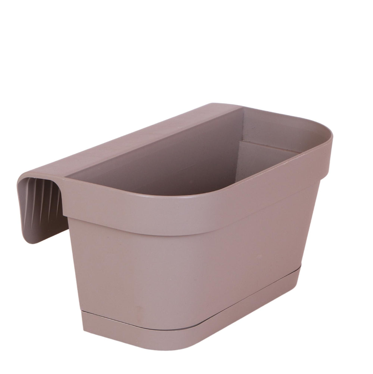 Kolibri Home | Kunststoff-Balkonpflanze taupe mit Aufhängesystem - 36 cm breit