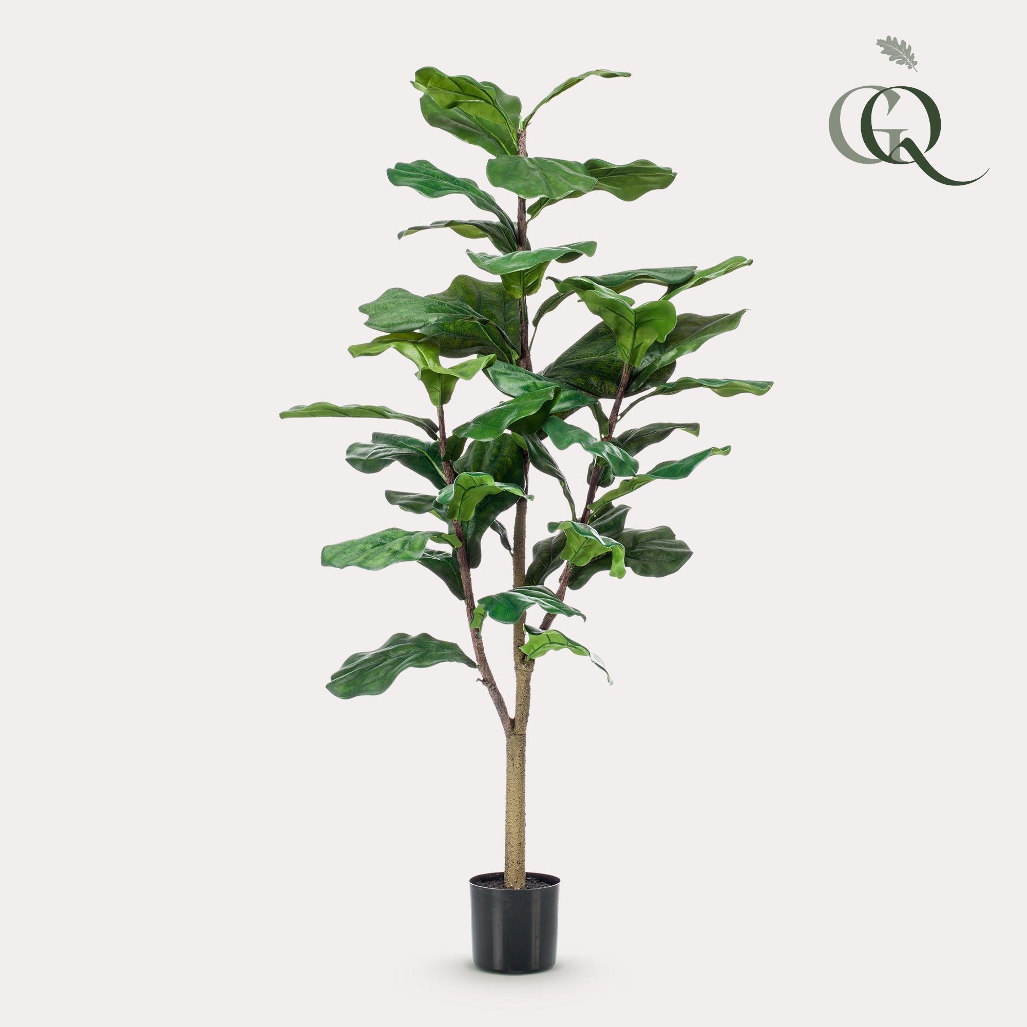 Kunstpflanze - Ficus Lyrata - Tabakspflanze - 125 cm