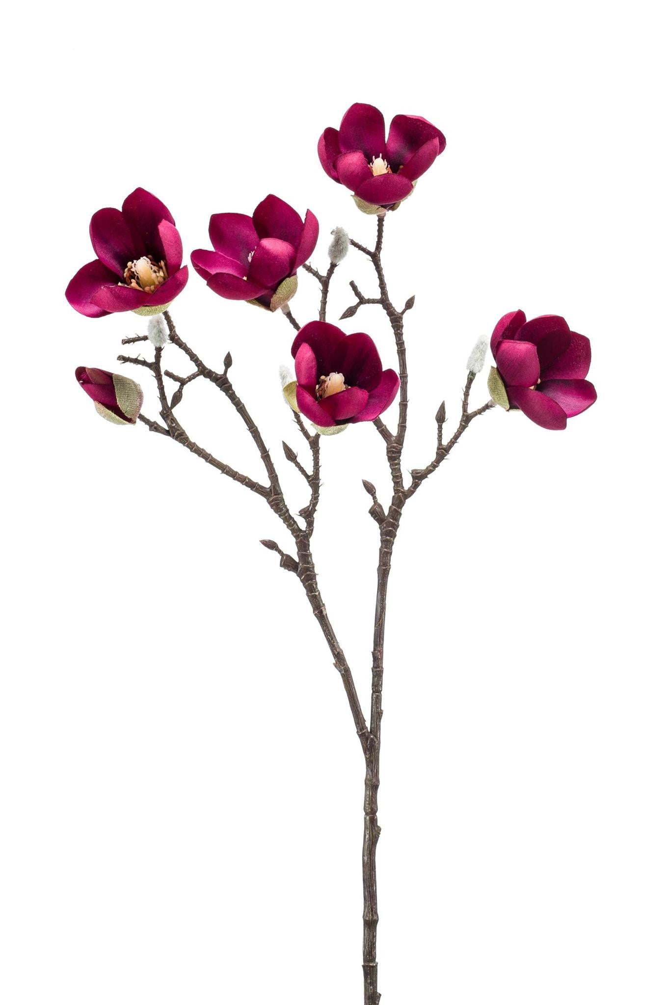 Kunstblumen - Magnolia Blum Lila x8 -65cm