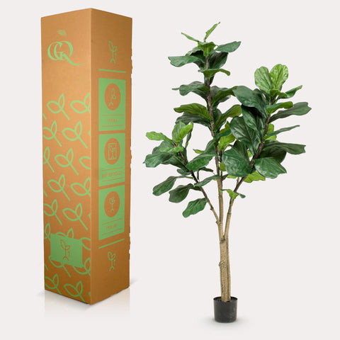 Kunstpflanze - Ficus Lyrata - Tabakspflanze - 180 cm