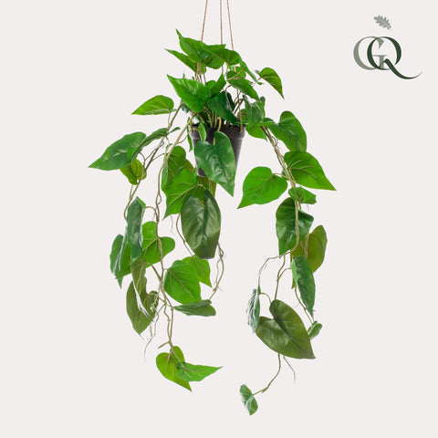 Kunstpflanze - Philodendron Hängepflanze - 80 cm