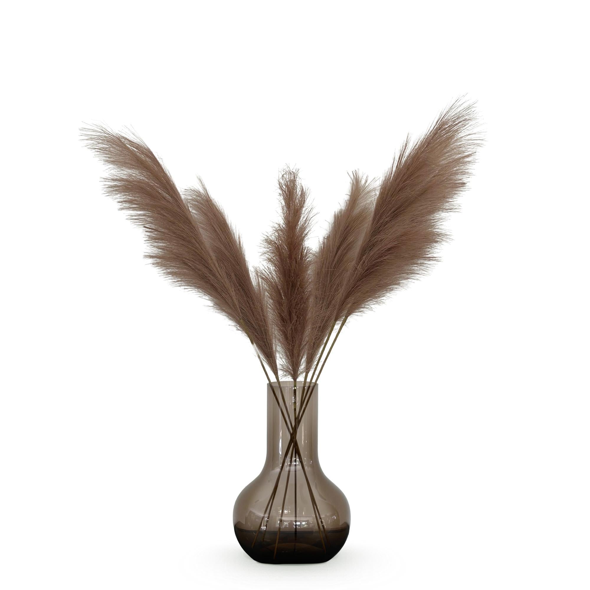 Kunstblumen Solo - x 6 - 115cm - Pampas Plumes - Braun