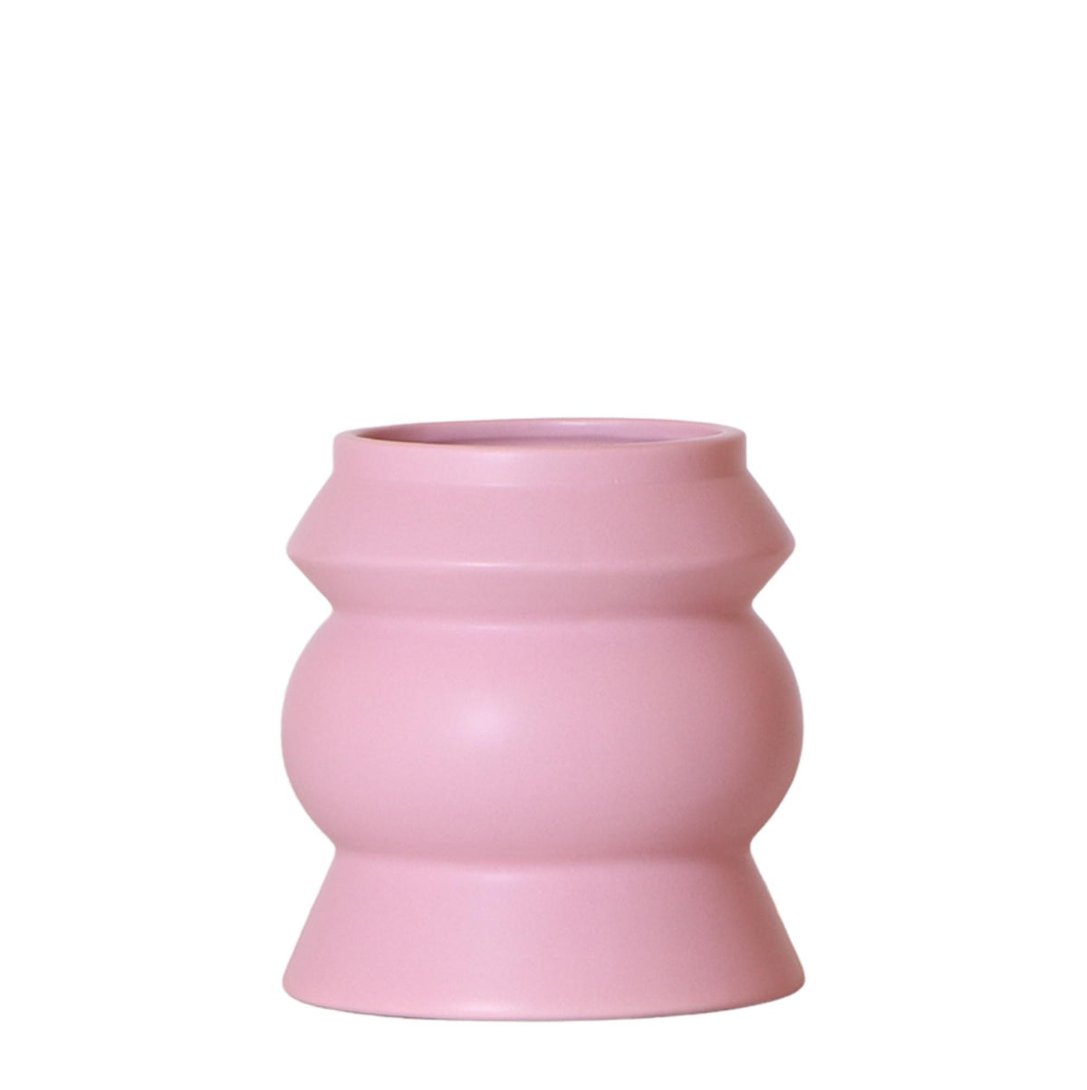 Kolibri Home | Tower rosa Blumentopf - Rosa Keramik Ziertopf - Ø9cm