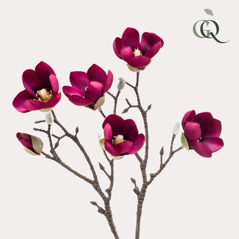 Kunstblumen - Magnolia Blum Lila x8 -65cm