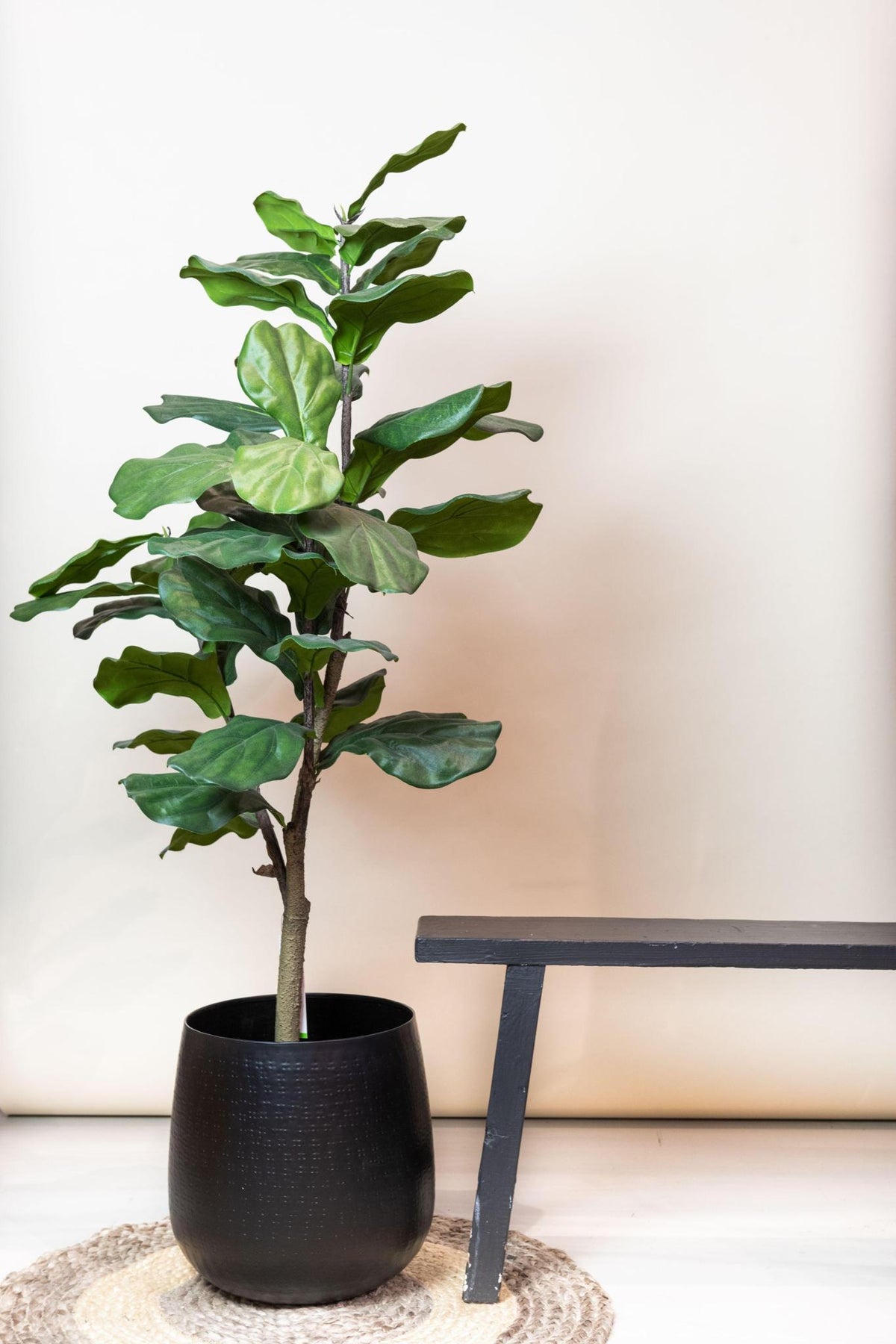 Kunstpflanze - Ficus Lyrata - Tabakspflanze - 125 cm