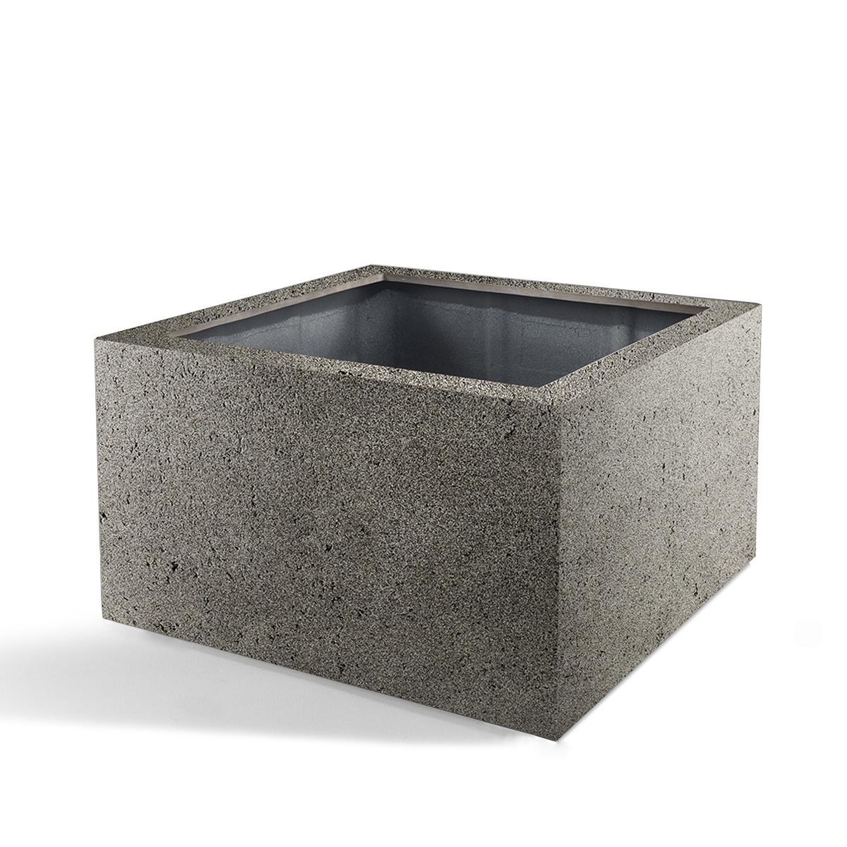 Topf Grigio Niedriger Würfel Natürlicher Beton - D60 x H40