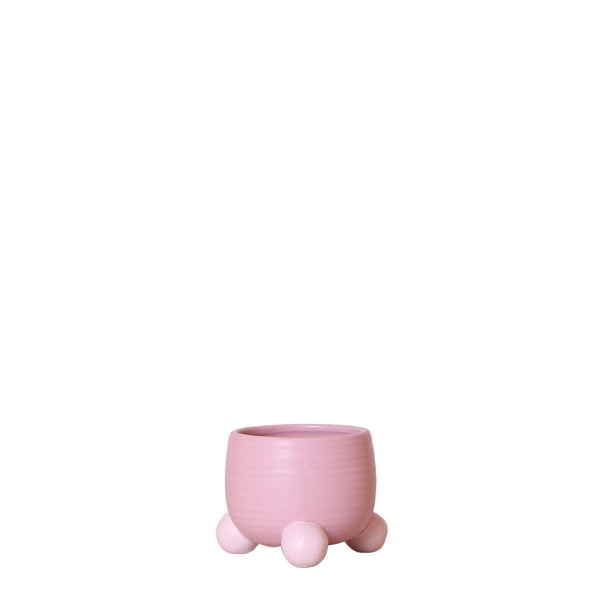 Kolibri Home | Rolling Blumentopf - Rosa Keramik-Ziertopf - Ø6cm