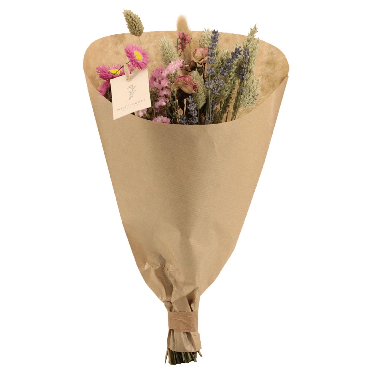 Trockenblumen Feldstrauß Rosa - Ø15 - ↨35cm