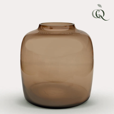 Vase Glas - M - H25 W25 - Bartica - Taupe