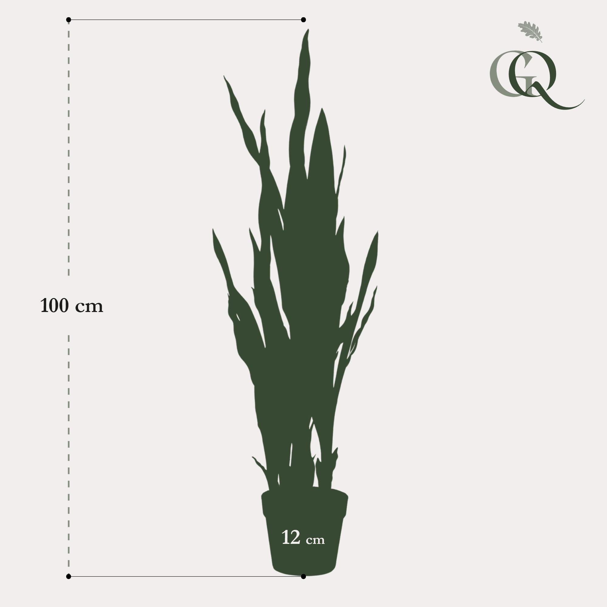 Kunstpflanze - Sanseveria black coral - Frauernzunge - 97 cm