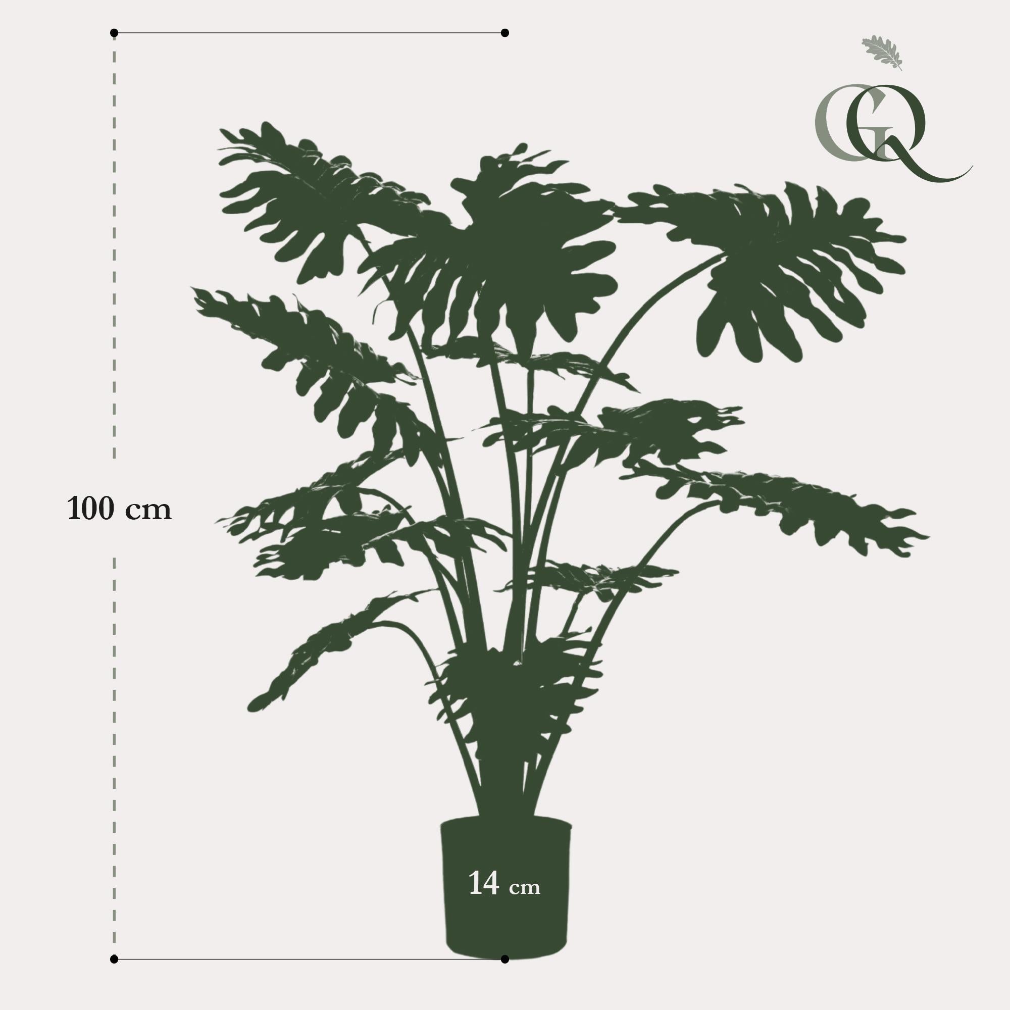 Kunstpflanze - Philodendron - 100 cm