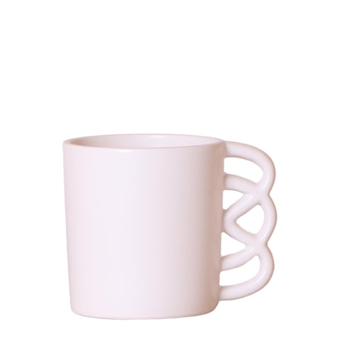 Kolibri Home | Happy Mug Blumentopf - Weißer Keramik-Ziertopf - Ø9cm