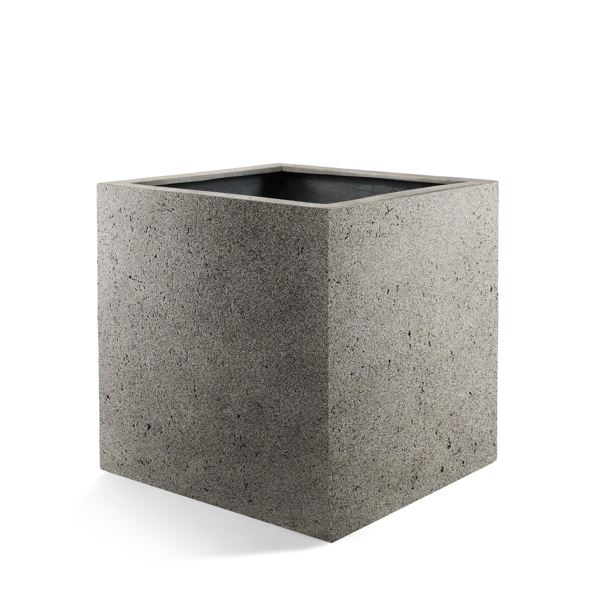 Topf Grigio Würfel natürlicher Beton - D40 x H40