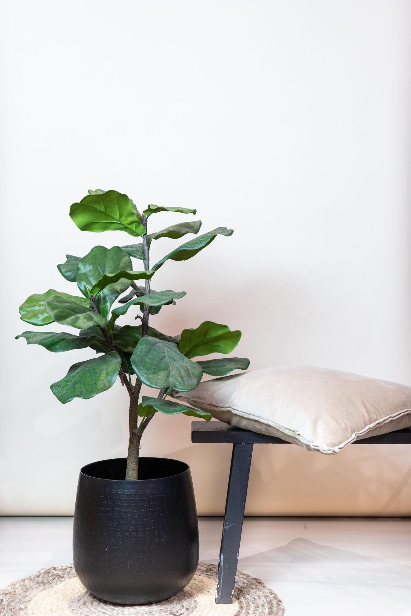 Kunstpflanze - Ficus Lyrata - Tabakspflanze - 100 cm