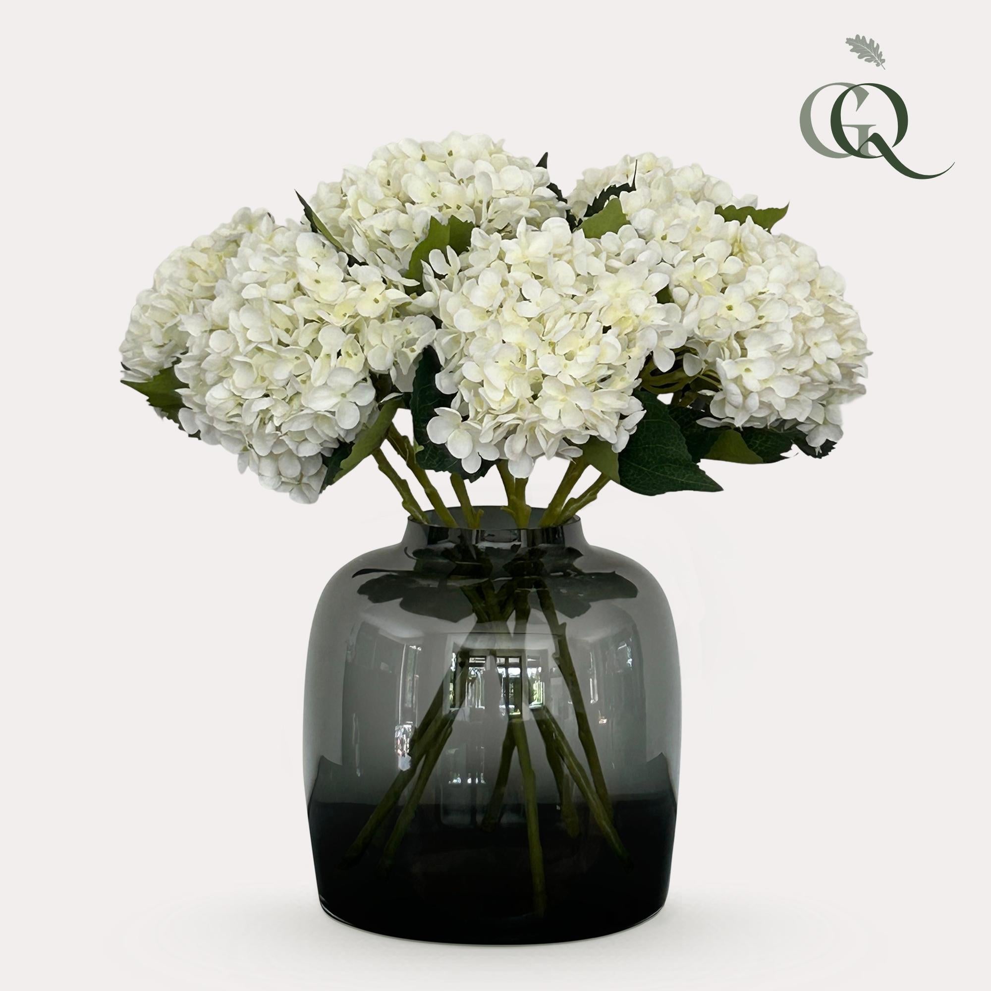 Kunstblumen Solo - White - Hydrangea Flower - x 8 - 52 cm