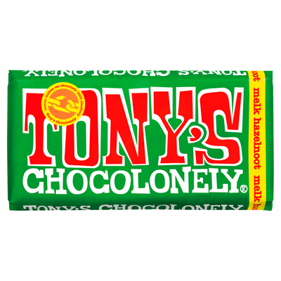 Tony's Chocolonely Vollmilchschokoladenriegel Haselnuss 180g