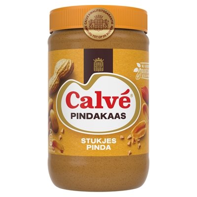 Calvé Pindakaas Ernussbutter mit Erdnuss-Stückchen 1kg - NiederlandeShop.de