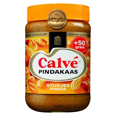 Calvé Pindakaas Ernussbutter mit Erdnuss-Stückchen 650g - NiederlandeShop.de