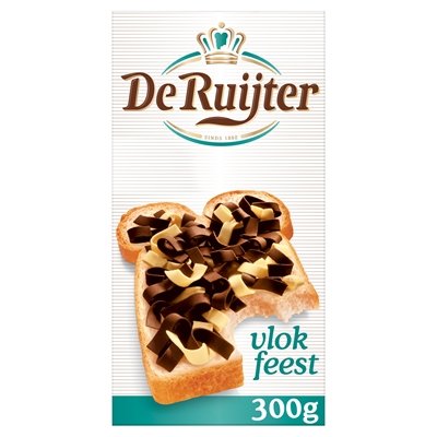 De Ruijter Vlokfeest Dunkle & Weiße Schokolade 300g - NiederlandeShop.de