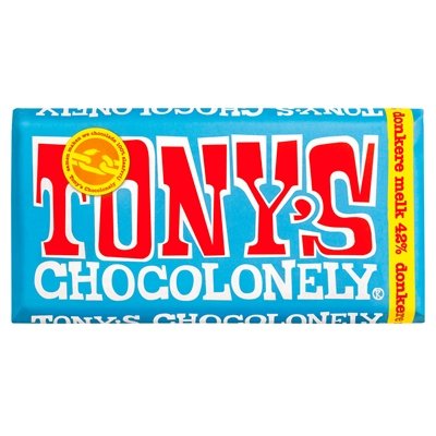 Tony's Chocolonely Dunkle Milchschokoladen Riegel 42% 180g - NiederlandeShop.de